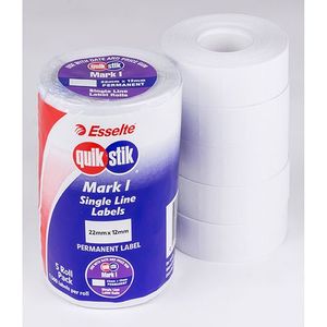 Quikstik Price Gun Labels Mki White Perm