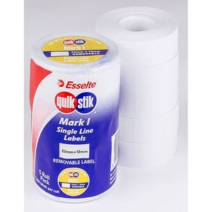 Quikstik Price Gun Labels Mki White Rem