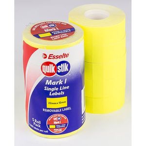 Quikstik Price Gun Labels Mki Yellow Rem