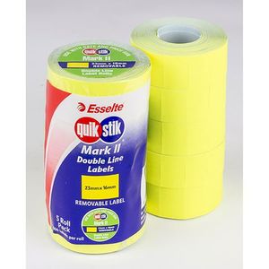 Quikstik Price Gun Labels Mkii Yellow Re