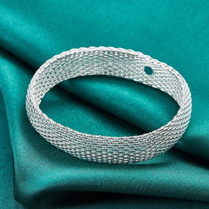 Bracelets: Marissa Braided Mesh Bangle