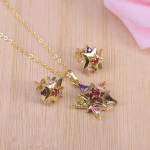 Bijoux Binary Star Pendant & Earrings Set