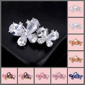 Bijoux Dual Butterfly Brooch