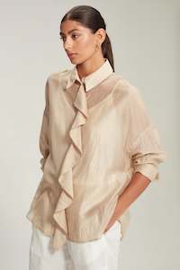 Caroline Sills: Caroline Sills Sand Rodrigo Shirt