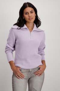 Aw24: Monari Lilac Zip Jumper