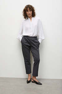 Mela Purdie: Mela Purdie White Soft Zip Blouse