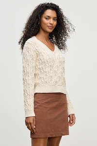 Knitwear: Velvet Ivory Cable