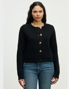 Velvet Black Knit Jacket