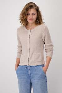 Monari Taupe Knit Jacket