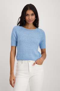 Monari Knit Blue Top