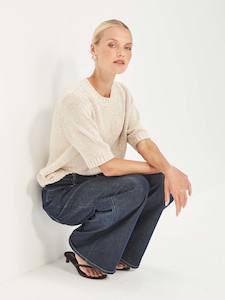Caroline Sills Gaia Oat Knit Tee