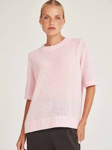 Caroline Sills Gaia Pink Parfait Knit Tee