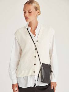 Caroline Sills Sandon Ivory Knit Vest