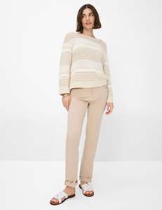 Pants: Brax Mary Regular Fit Pants - Almond