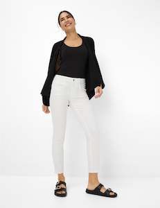 Pants: Brax Shakira S 7/8 Skinny Jean - White