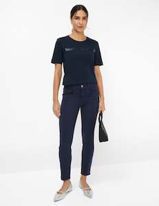 Pants: Brax Shakira S 7/8 Skinny Jean - Navy