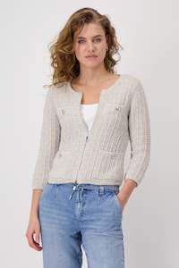Monari Taupe Knit Jacket