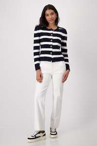 Jackets: Monari Navy/White Jacket