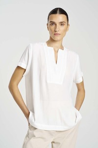 Mela Purdie White Double Vent Top
