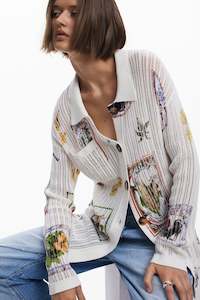 Desigual: Desigual Longline Mesh Cardigan