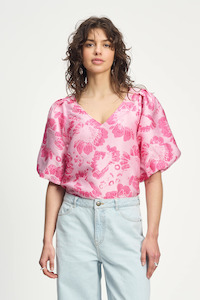 Pom: Pom Floral Jacquard Blouse