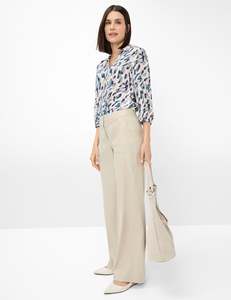 Pants: Brax Maine Trousers - Soft Greige