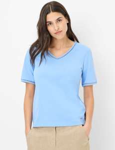 Brax Carina V-neck Tshirt - Cornflower