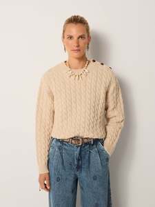 Maison Hotel Filippa Cream Cable Jumper