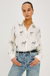 Rails Josephine Ivory Zebra Shirt