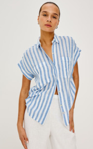 Rails Cito Blue/White Stripe Shirt