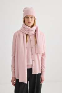 Knitwear: Laing Blush Cashmere Scarf