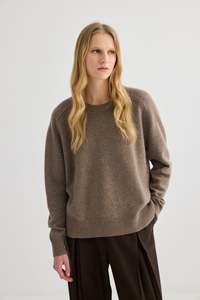 Laing Cocoa Cashmere Oversized Crew