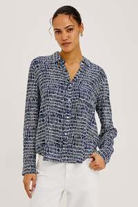 Rails Josephine Navy Pebbled Shirt