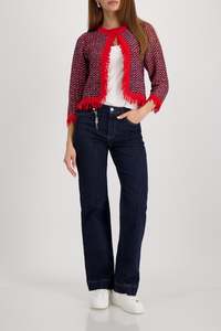 Jackets: Monari Marine Knitted Jacket