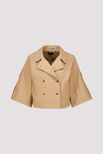 Jackets: Monari Biscotti Trench Cape Jacket