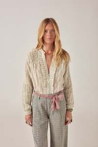 Maison Hotel Elta Stirpe Cream Blouse