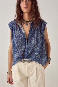Tops: Maison Hotel Mina Indigo Top