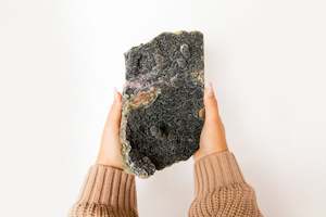 Amethyst: Black Amethyst Standing Druze #5