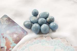 Throat Chakra: Angelite Tumblestones