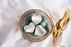 Third Eye Chakra: Satin Spar (Selenite) Small Hearts