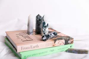 Points Towers: Moss Agate Polished Points