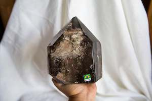 Points Towers: Smoky Garden Quartz XL Point