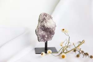 Amethyst + Calcite On Stand