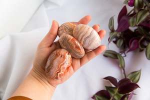 Whats New: Pink Crazy Lace Agate Palmstones