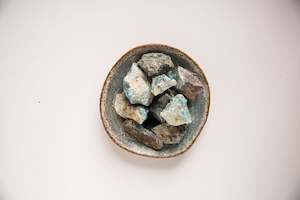 Rough Crystals: Blue Apatite Rough