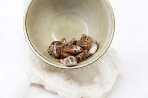 Garnet in Limestone Tumblestones