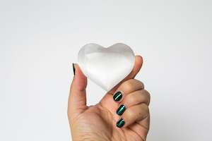 Satin Spar (Selenite) Hearts