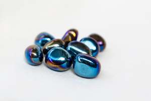 For The Kids: Blue Titanium Aura Quartz Tumblestones