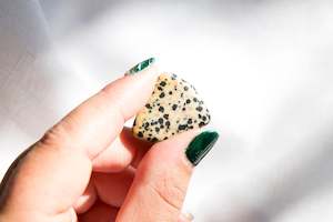 Positivity Optimism Joy: Dalmation Jasper XL Tumblestones