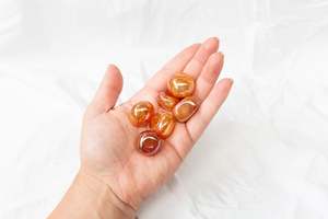 Tangerine Aura Quartz Tumblestones